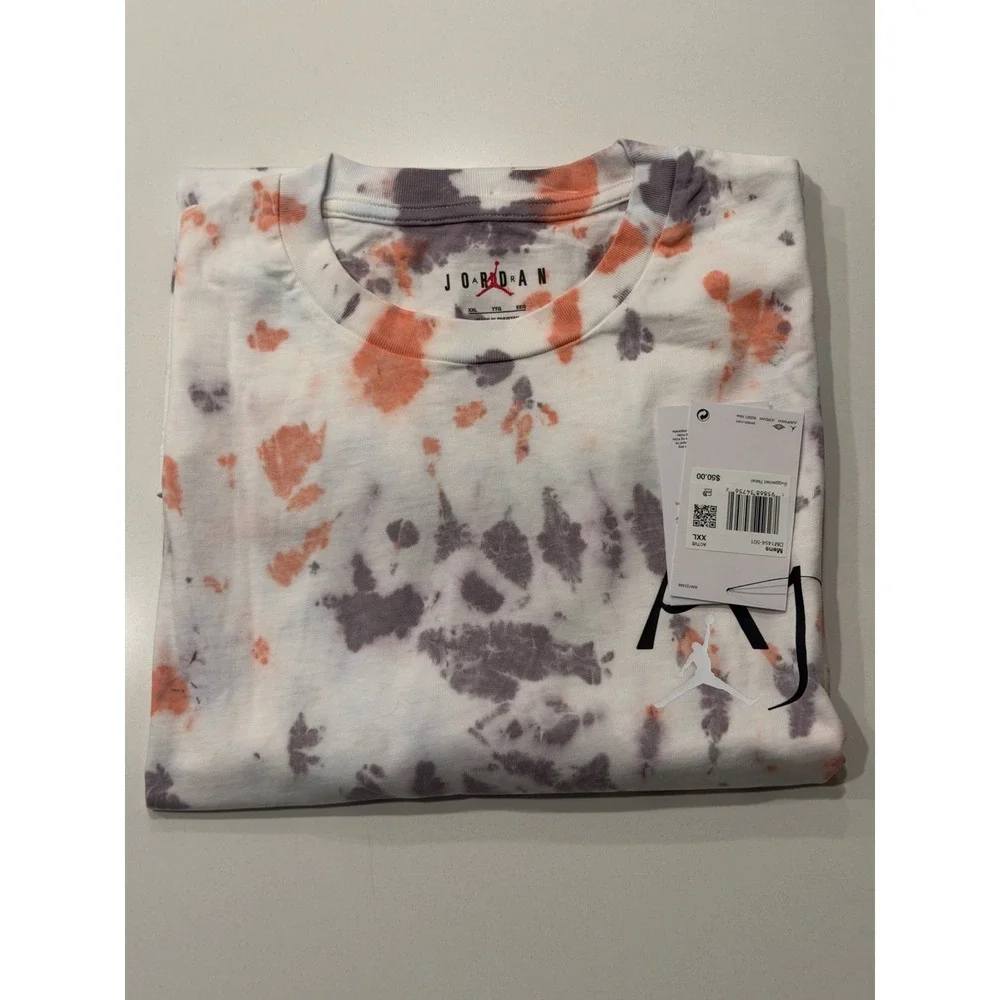 Jordan Sport DNA Tie Dye Tee Mens XXL Purple AOP DM1454-501